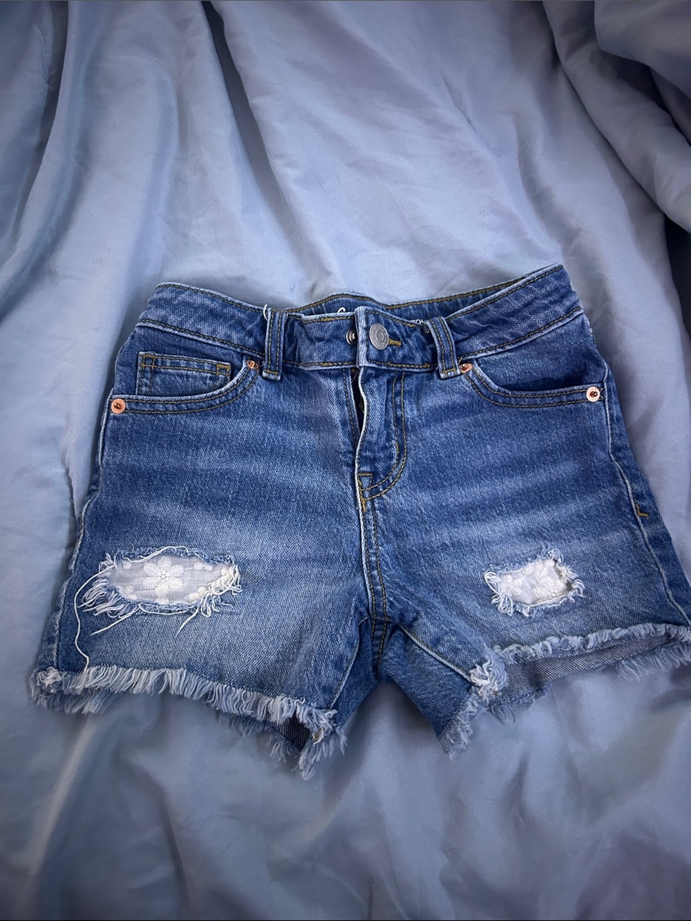 Cat & Jack Blue Distressed Denim Shorts